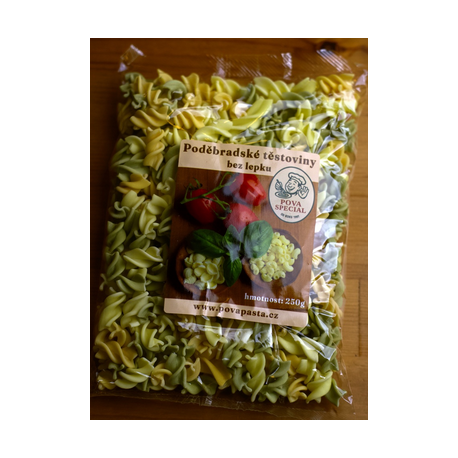 Bezlepkové těstoviny - barevná vřetena 250g POVA