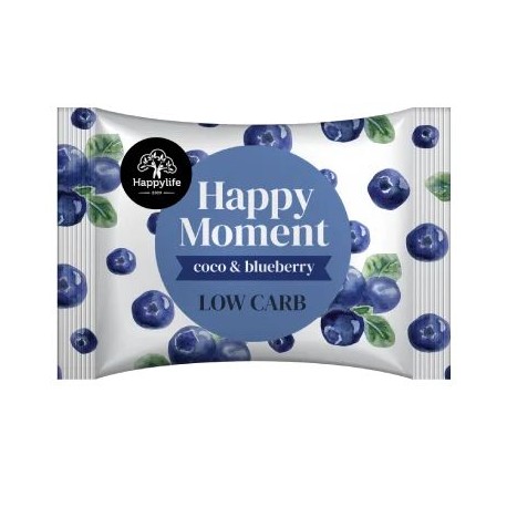 Kokosové kolečko s borůvkami 38g - se sníženým obsahem cukrubez lepku HAPPY MOMENT