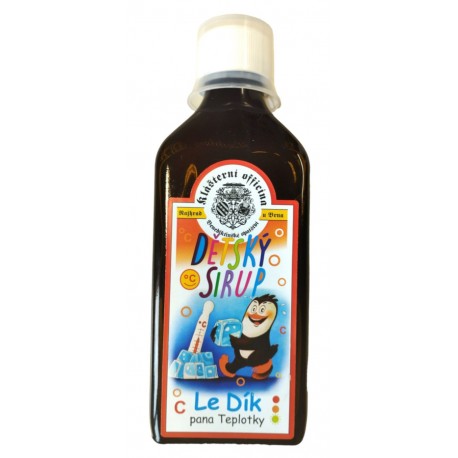 Dětský bylinný sirup LeDík pana Teplotky - doplněk stravy - Klášterní officína 200ml