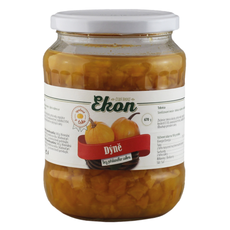 Dýně kostky 670 g bez přidaného cukru se sladidlem