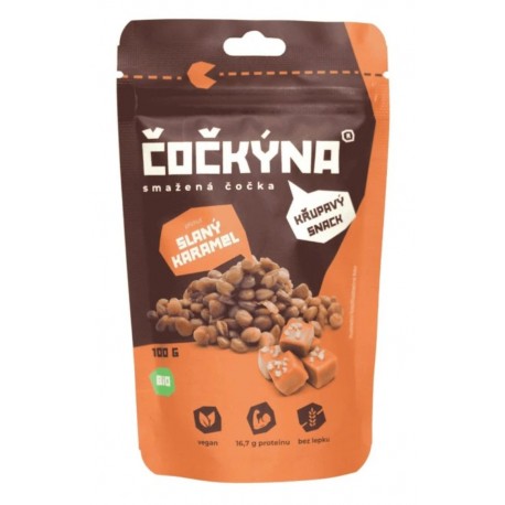 Křupavá čočka SLANÝ KARAMEL BIO - Čočkýna 40g