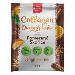 Ovesná kaše Collagen - Pomeranč, skořice - Semix 55g bez cukru