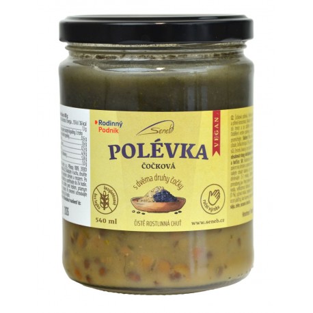 Polévka čočková - VEGAN - Seneb 540ml bez lepku Polévka čočková - VEGAN - Seneb 540ml bez lepku