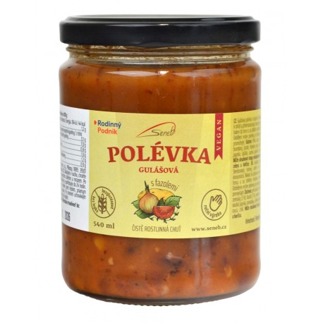 Polévka gulášová s fazolemi - VEGAN - Seneb 540ml bez lepku Polévka gulášová s fazolemi - VEGAN - Seneb 540ml bez lepku
