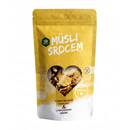 Musli srdcem spékané 3 druhy čokolády banán 250g bez lepku Topnatur