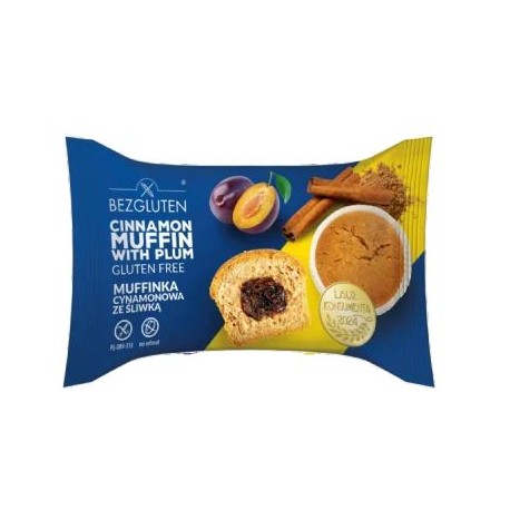 Muffin ŠVESTKA se skořicí, bez lepku, 60g Bezgluten