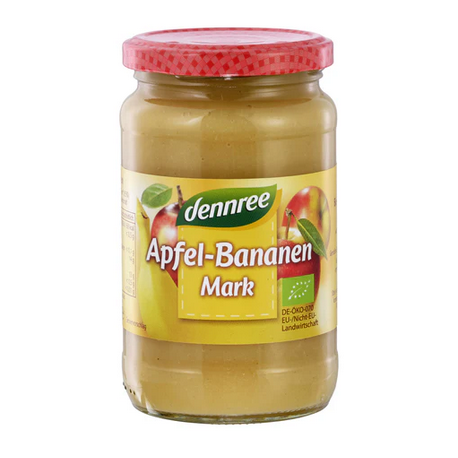 Pyré jablečno-banánové 360 g BIO bez přidaného cukru DENNREE