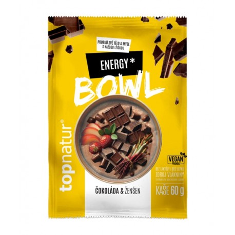 Kaše bowl energy čokoláda ženšen 60g Topnatur bez lepku