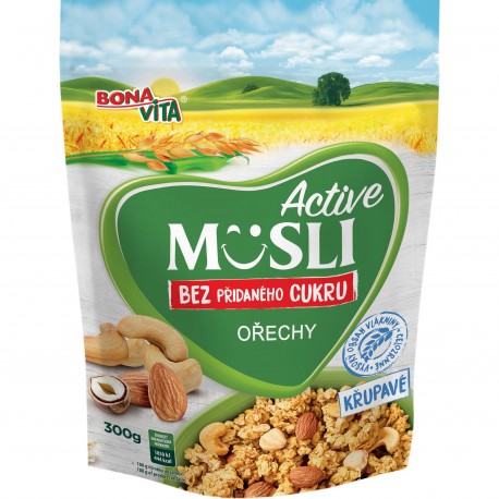 Müsli bez přidaného cukru ořechy (300 g) Bonavita