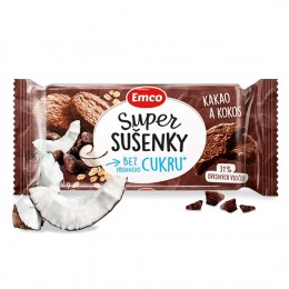 Super sušenky kakao a kokos, 60 g bez přidaného cukru