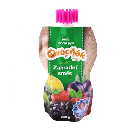 Pyré jablko-zahradní směs 200g Ovocňák bez přidaného cukru 200g