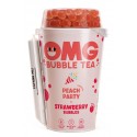 Nápoj BROSKEV s jahodovými kuličkami - Bubble tea OMG 265ml bez lepku