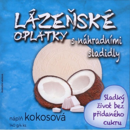 Lázeňské oplatky s kokosem slazené maltitolem 140g