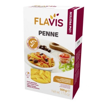 ěstoviny PENNE PKU, nízkobilkovinné trubičky, bez lepku, 500 g Flavis