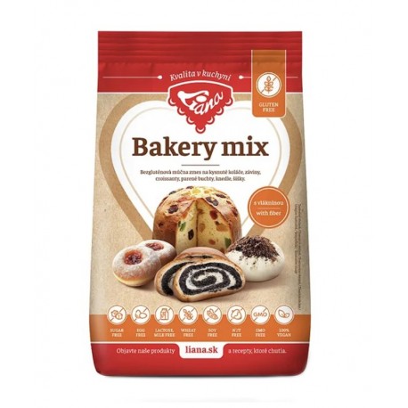 Bakery mix na kynuté pečivo 1kg Liana bez lepku