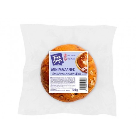 Mini mazanec s čokokousky 120g Free Days
