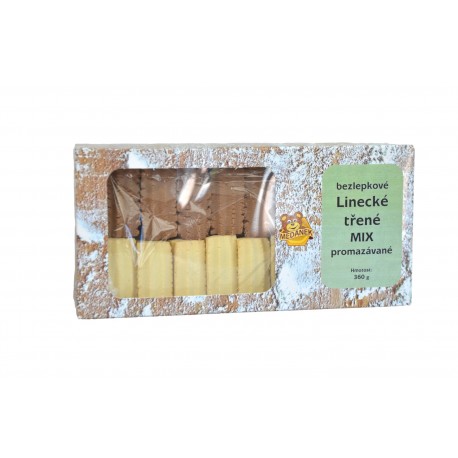 Linecké třené MIX promazávané pečivo bez lepku 360g Medánek