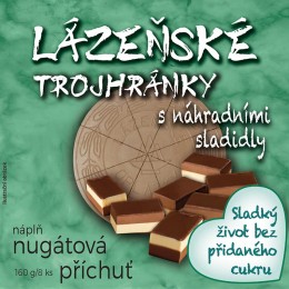 Lázeňské trojhránky nugátová příchuť slazené maltitolem 160g