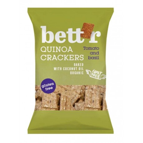Quinoa krekry - rajče a bazalka BIO bez lepku - Bett'r 100g