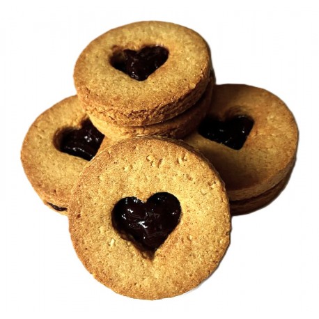 FIT Linecké s mandlovou moukou slepované borůvkovou BIO marmeládou sugar free 200g - bez cukru